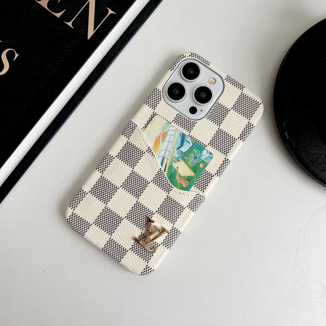 Louis Vuitton-inspired monogram iPhone case card holder