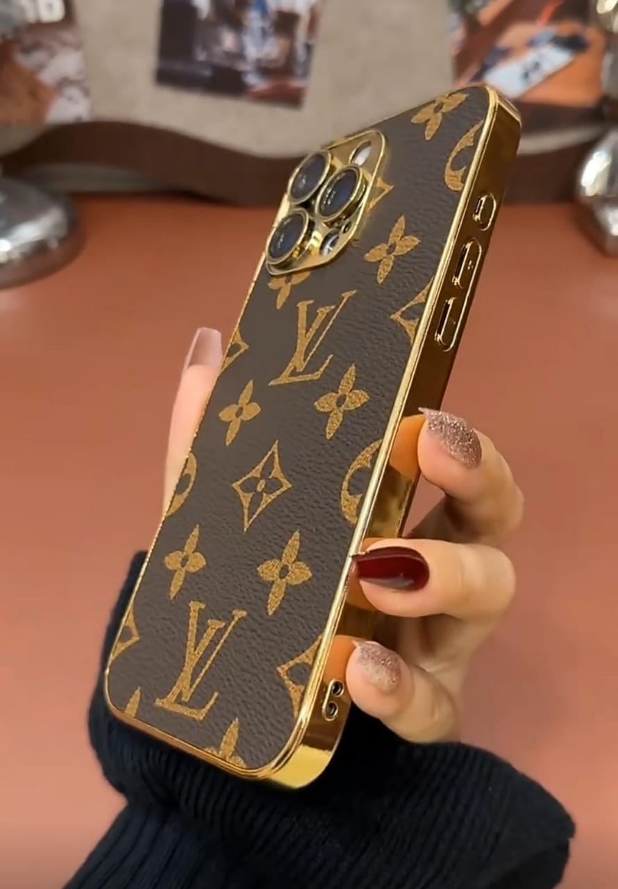 Louis Vuitton-inspired monogram leather cover for iPhone