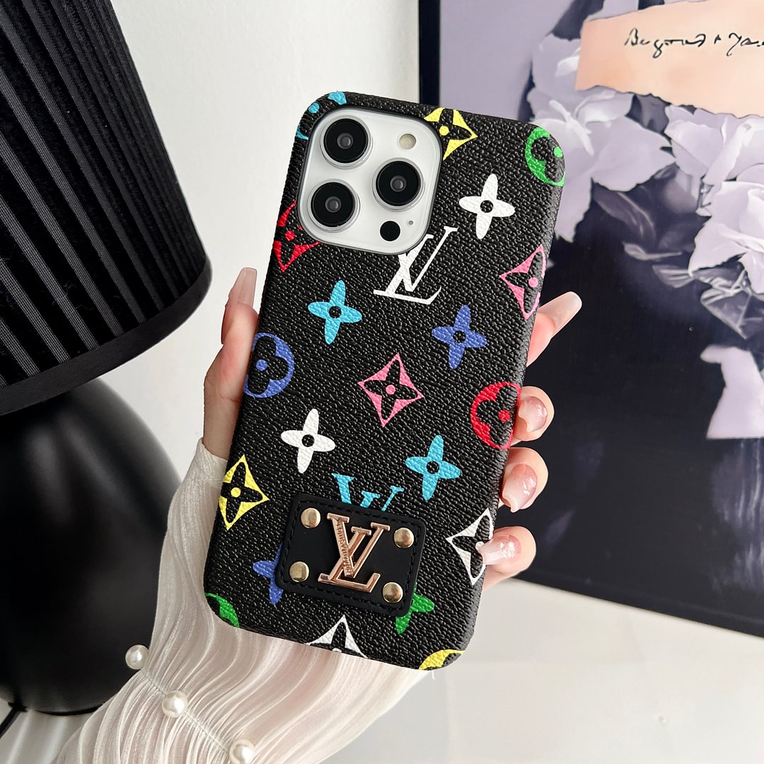 Louis Vuitton-inspired monogram leather case for iPhone
