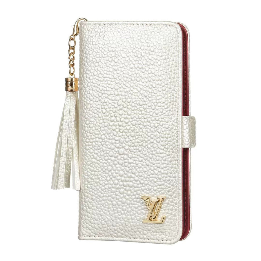 Louis Vuitton-inspired wallet phone case with card slot