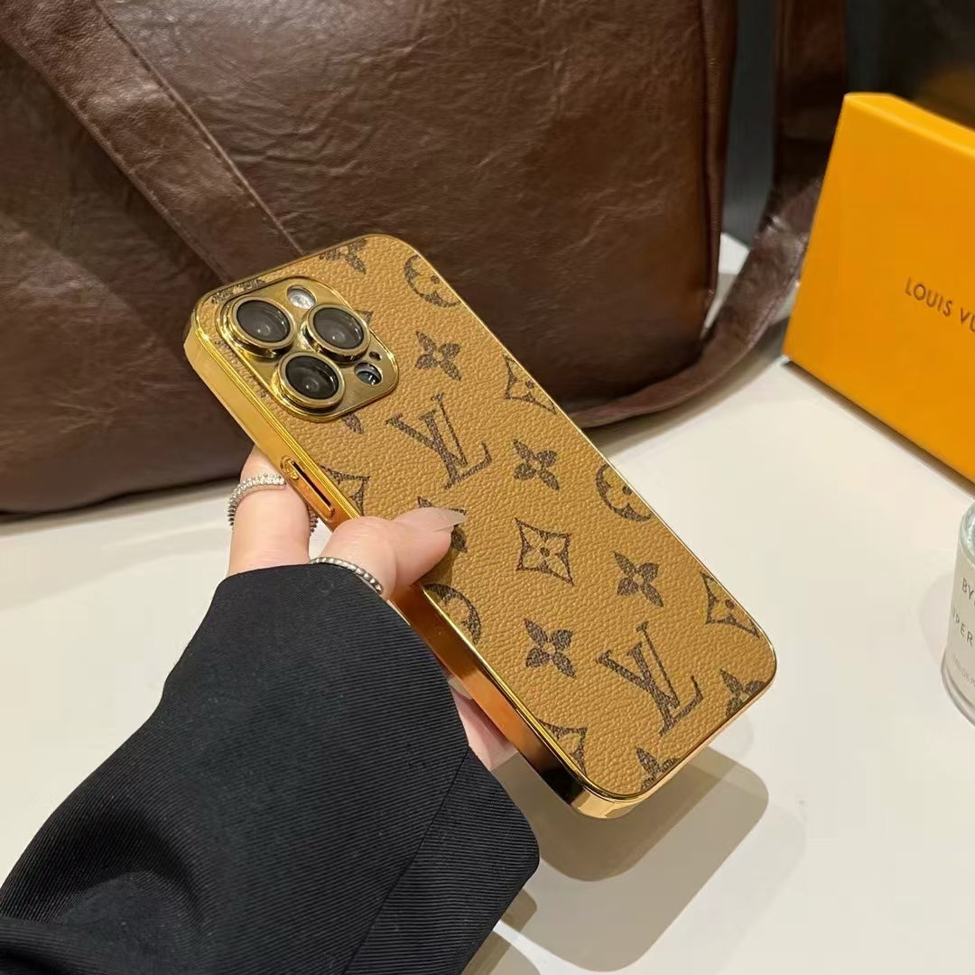 Louis Vuitton-inspired monogram leather cover for iPhone