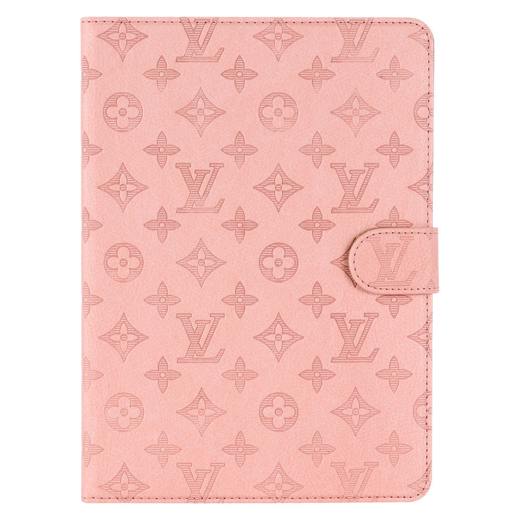 Embossed monogram iPad flip case with stand