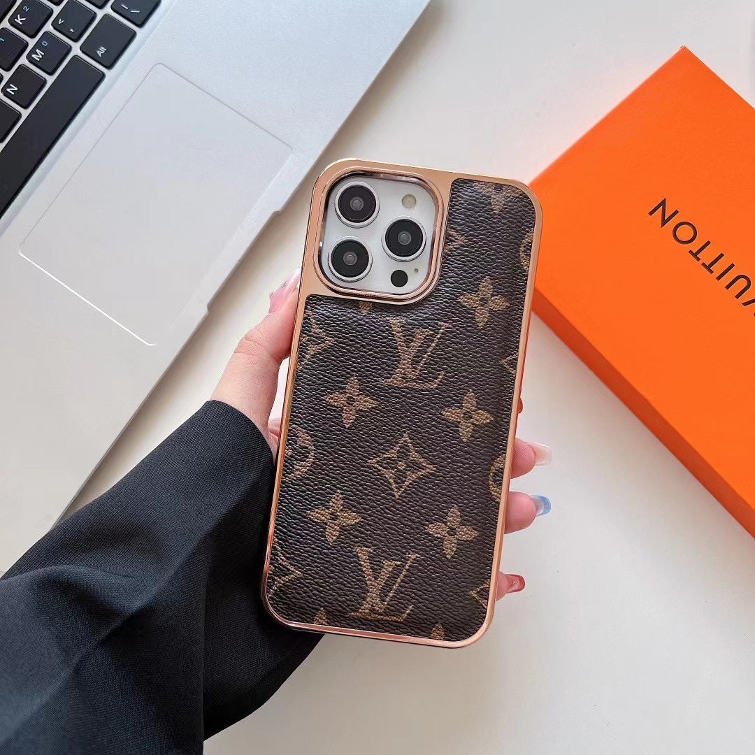 Louis Vuitton-inspired classic printed phone case for iPhone