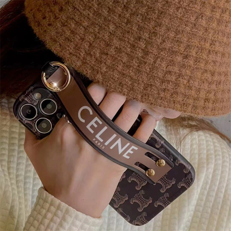 Celine-inspired iPhone case with hand strap