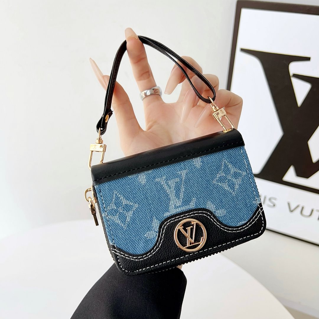 Louis Vuitton-inspired mini handbag wallet card holder leather coin purse