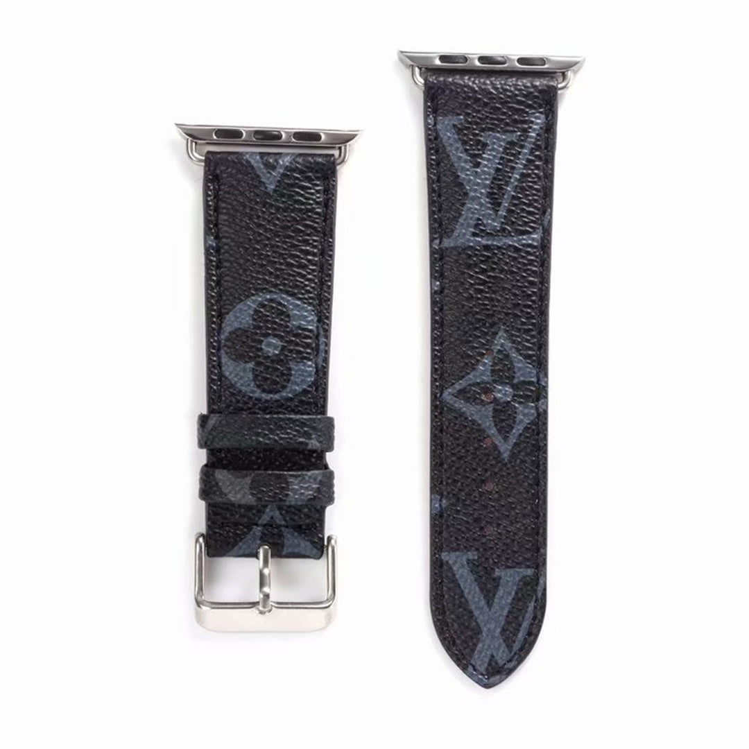Louis Vuitton-inspired brown classic strap for Apple Watch