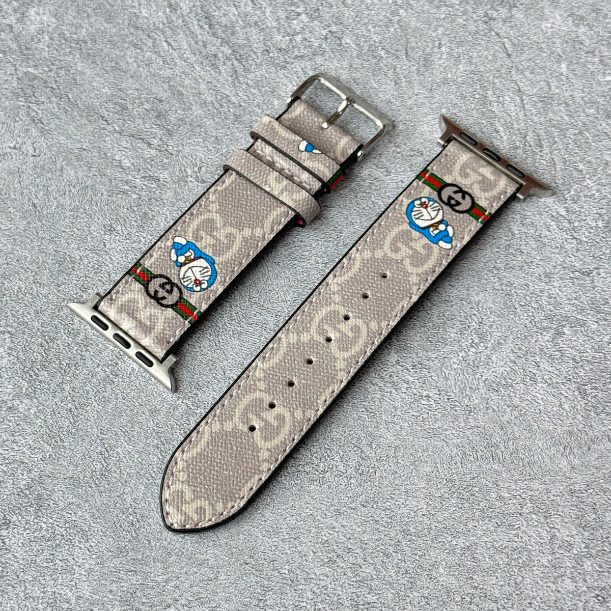 Gucci-inspired floral web stripe Apple Watch band