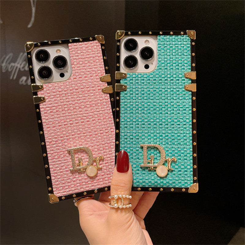Dior-inspired geometric trunk-style case for iPhone 13 Pro