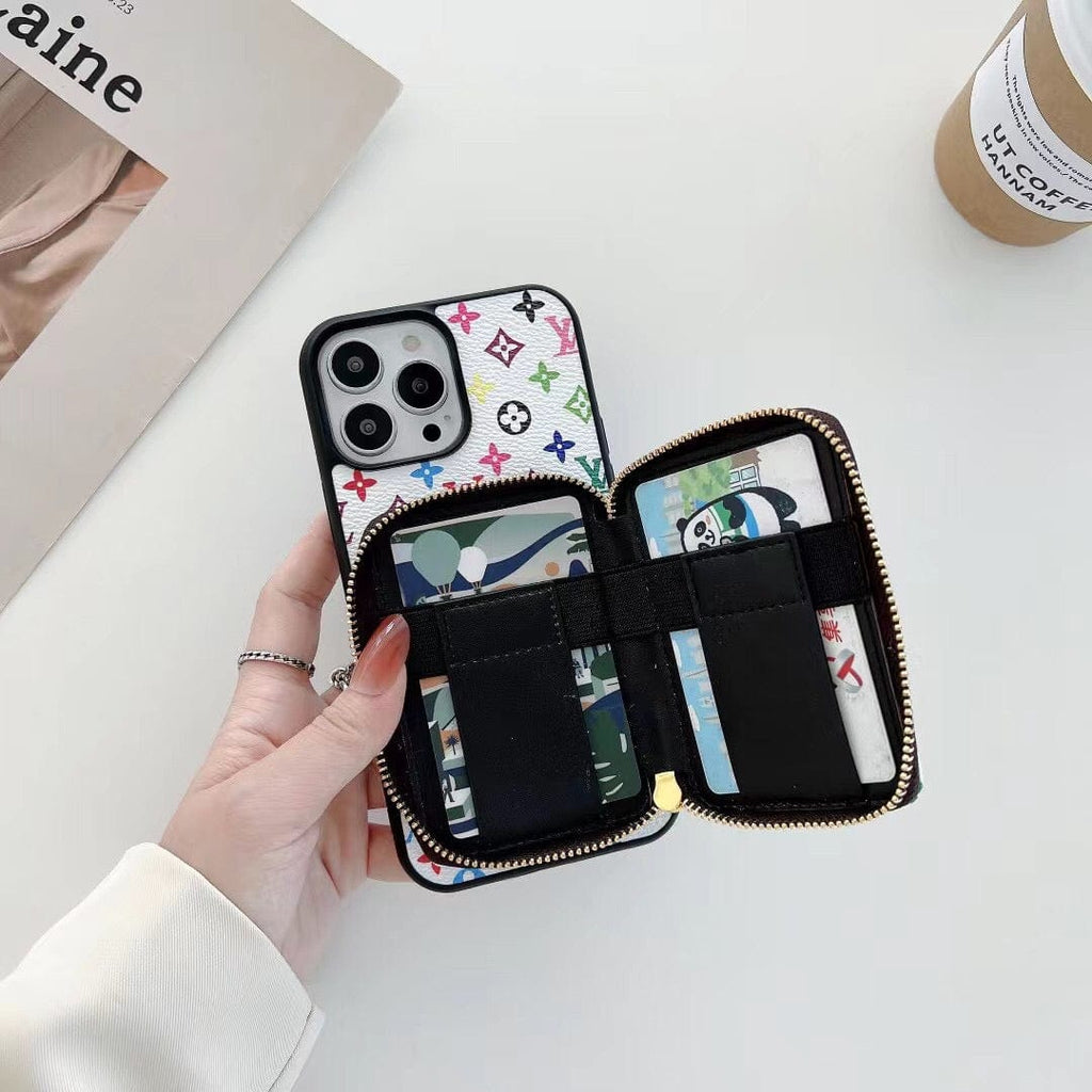 Louis Vuitton-inspired monogram wallet case for iPhone 17 Pro