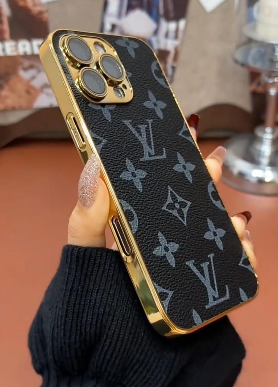 Louis Vuitton-inspired monogram leather cover for iPhone