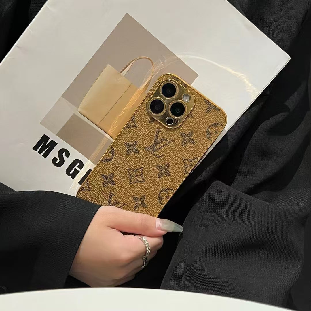 Louis Vuitton-inspired monogram leather cover for iPhone