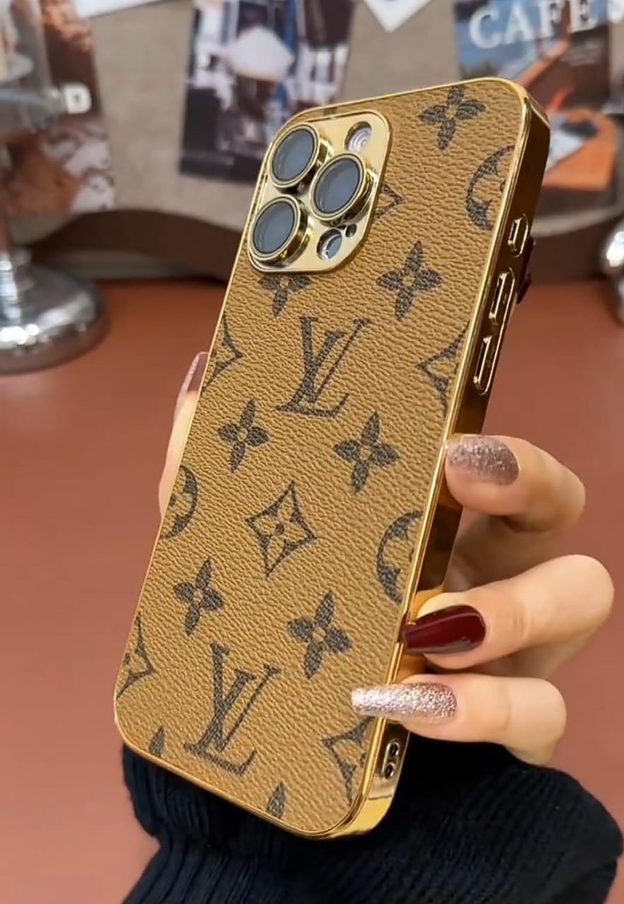 Louis Vuitton-inspired monogram leather cover for iPhone