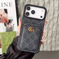 Design luxe iPhone case 17 / 16 / 15 / 14, black
