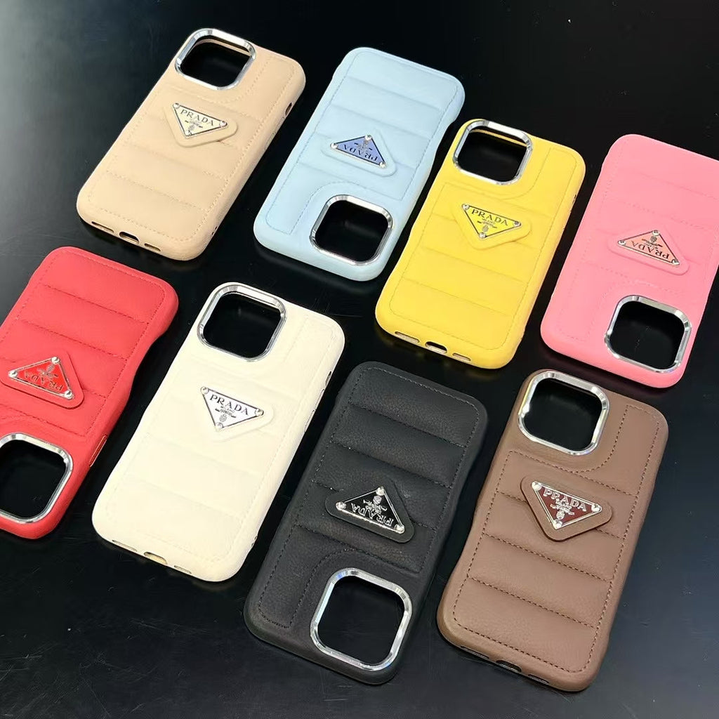 Prada-inspired quilted puffer iPhone case