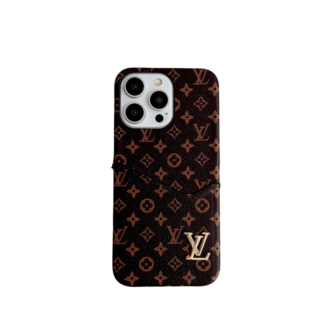 Louis Vuitton-inspired monogram iPhone case card holder