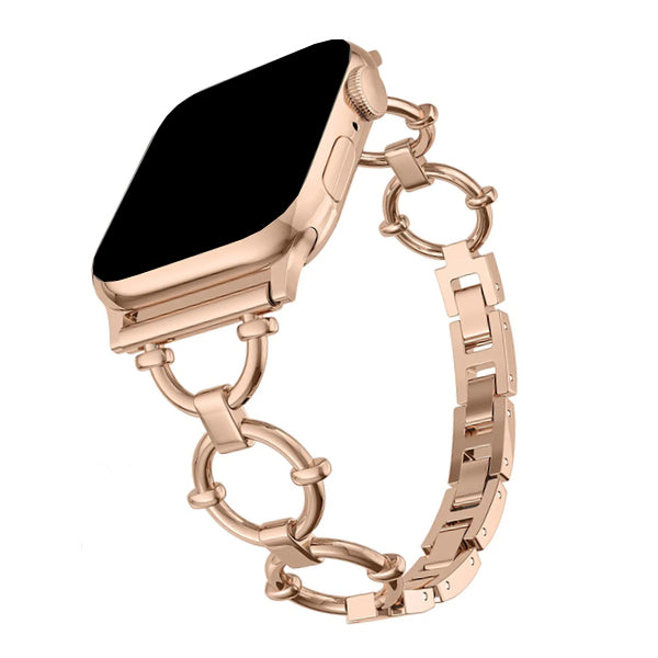 Chain link Apple Watch bracelet, rose gold