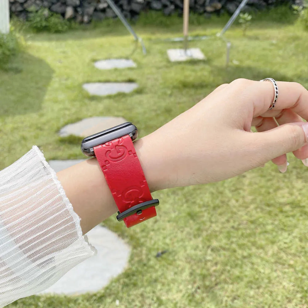 Gucci-inspired web stripe watch band for Apple Watch Ultra 2