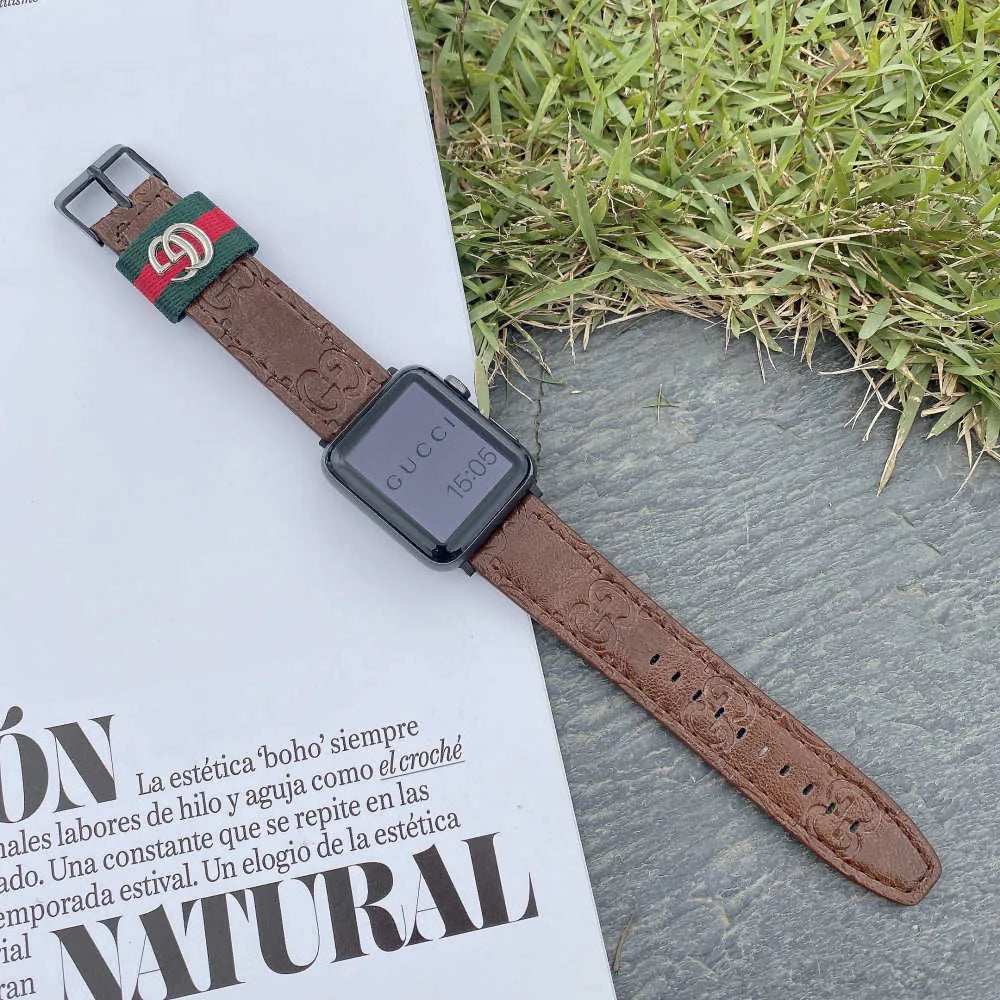 Gucci-inspired web stripe watch band for Apple Watch Ultra 2