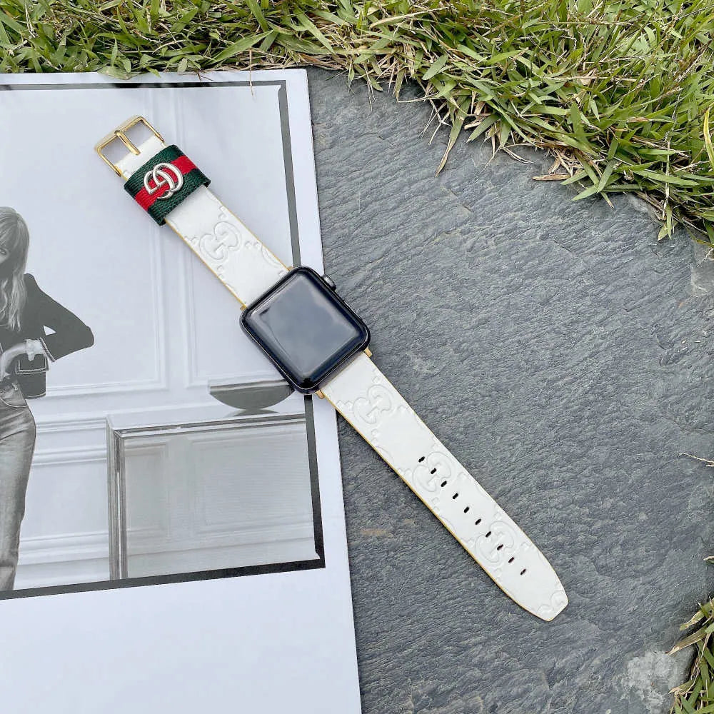 Gucci-inspired web stripe watch band for Apple Watch Ultra 2