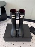 Chanel Rain Boot Black For Women's