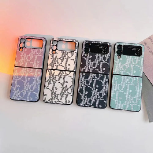 Dior-inspired all-over pattern case for Galaxy z flip 5