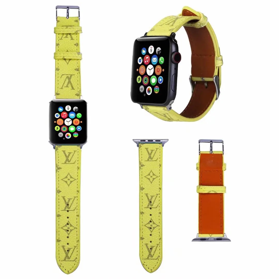 Louis Vuitton-inspired colorful monogram Apple Watch band