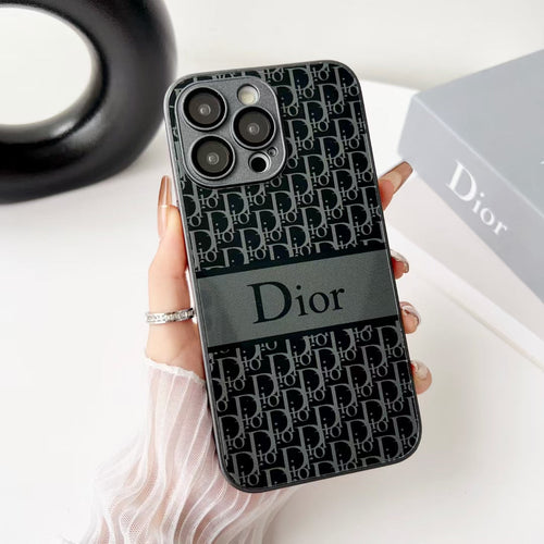 Dior-inspired all-over pattern iPhone case with contrast band