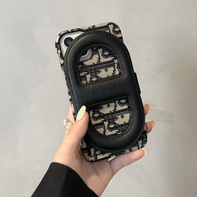 Dior-inspired iPhone case with wallet card