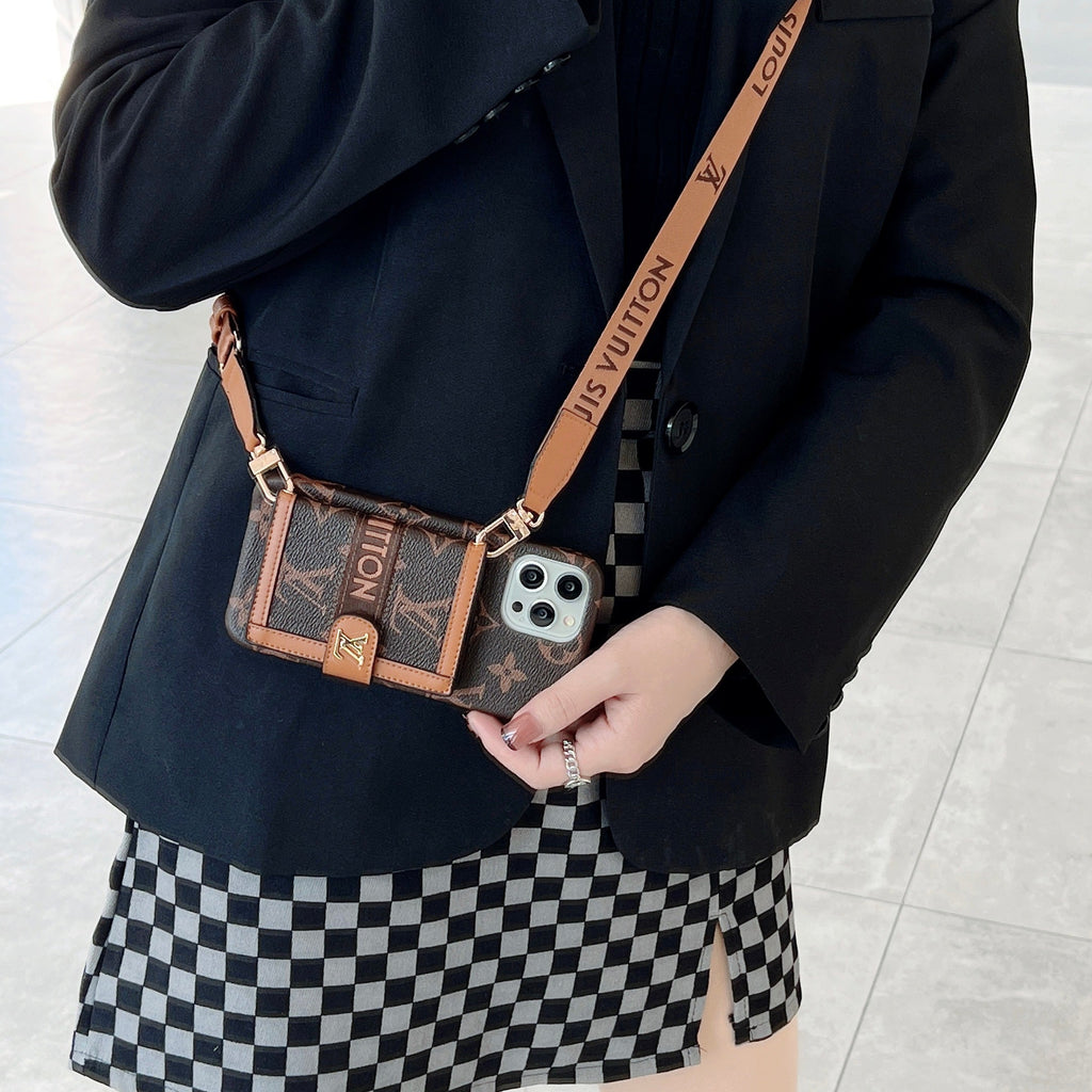 Louis Vuitton-inspired wallet card holder phone case