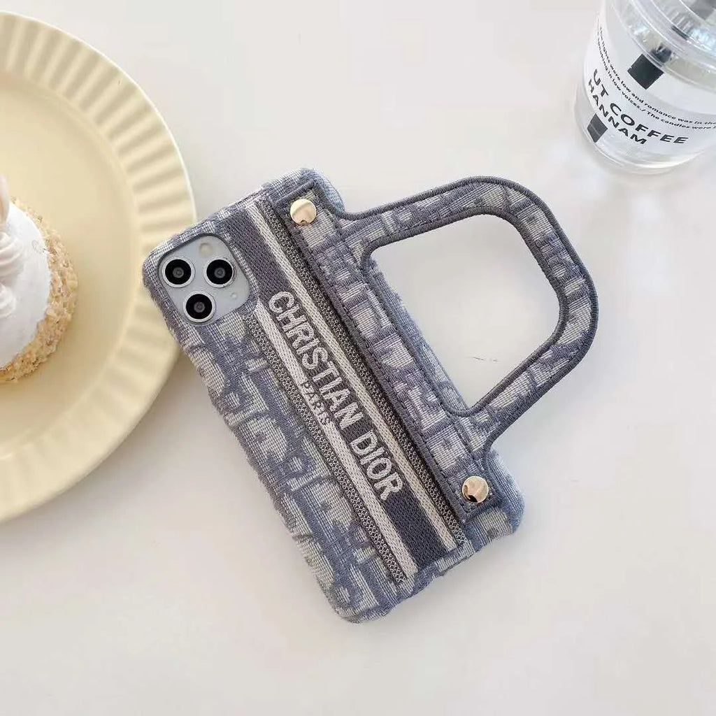 Dior-inspired mini handbag shape case for iPhone 15