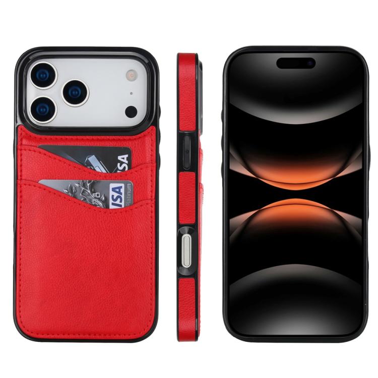Litchi texture leather iPhone case with card slots
