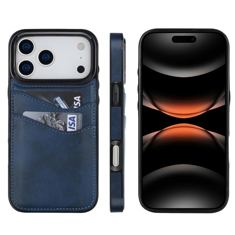 Litchi texture leather iPhone case with card slots