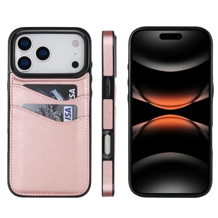 Litchi texture leather iPhone case with card slots
