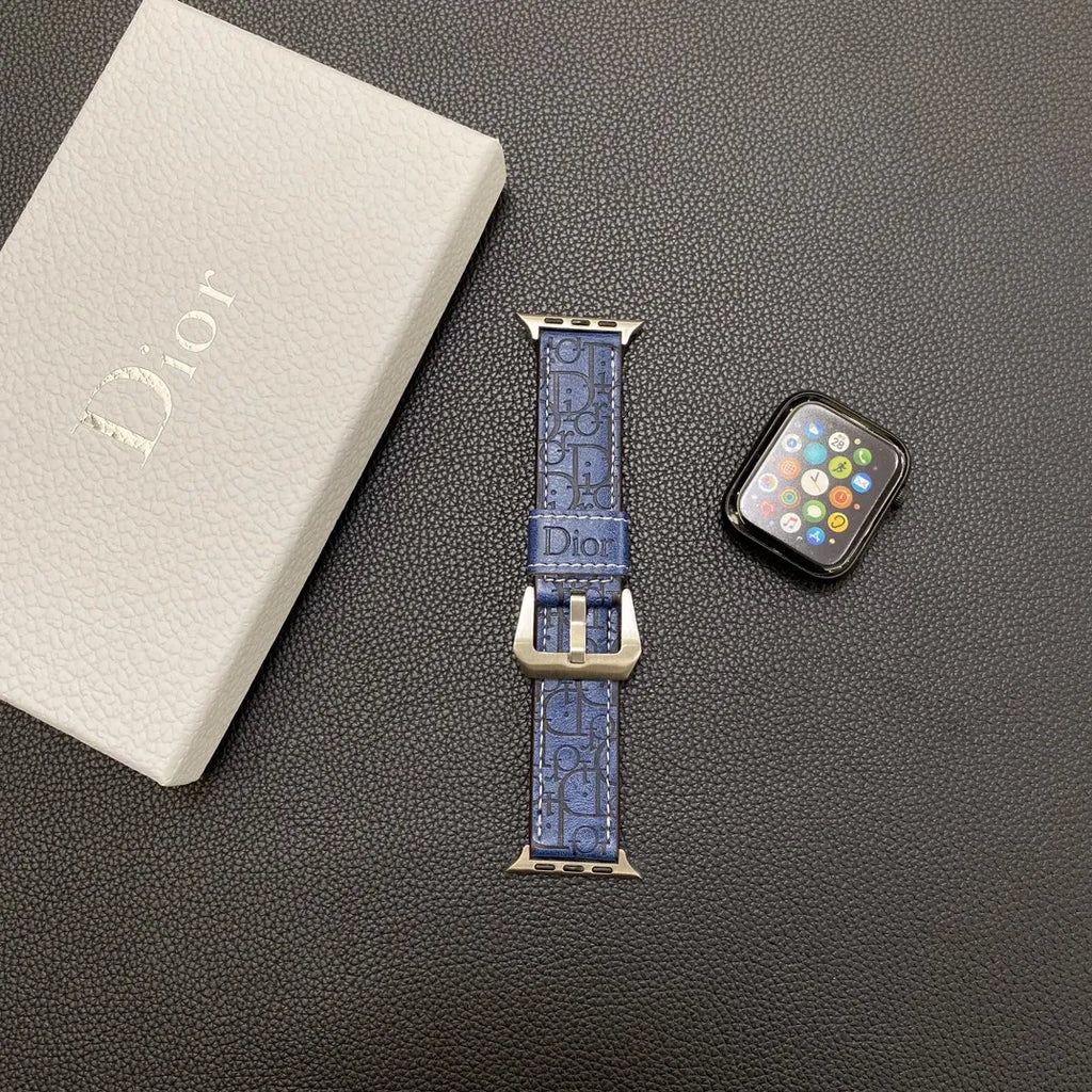 Dior-inspired all-over pattern Apple Watch band