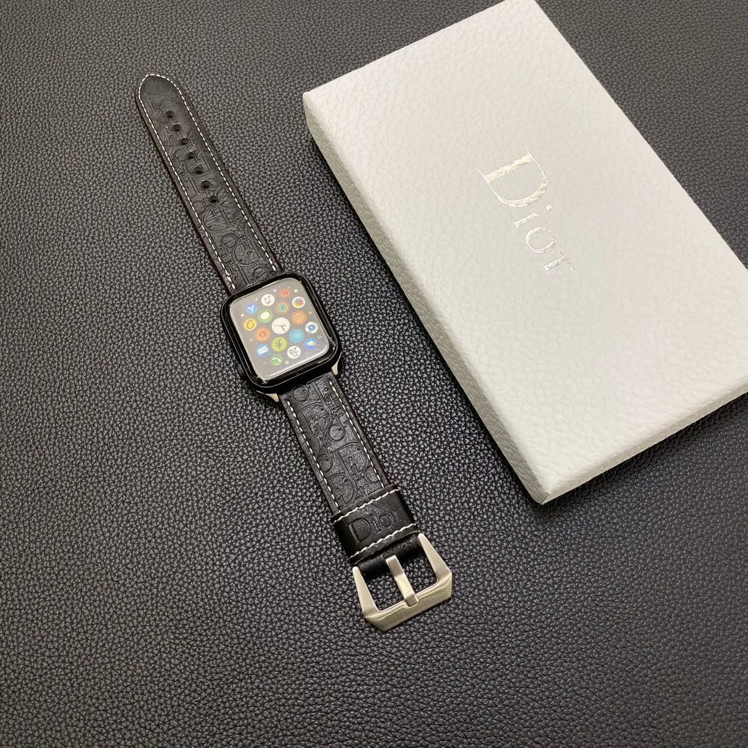 Dior-inspired all-over pattern Apple Watch band