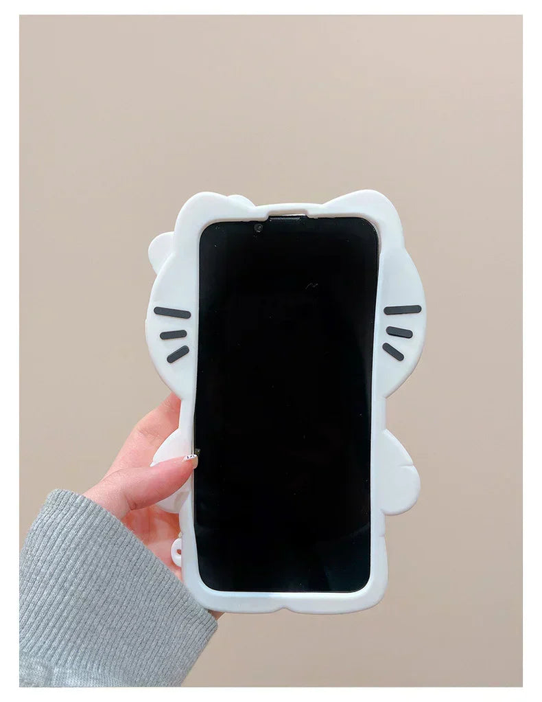 Hello Kitty-inspired cat character shape case for iPhone 14