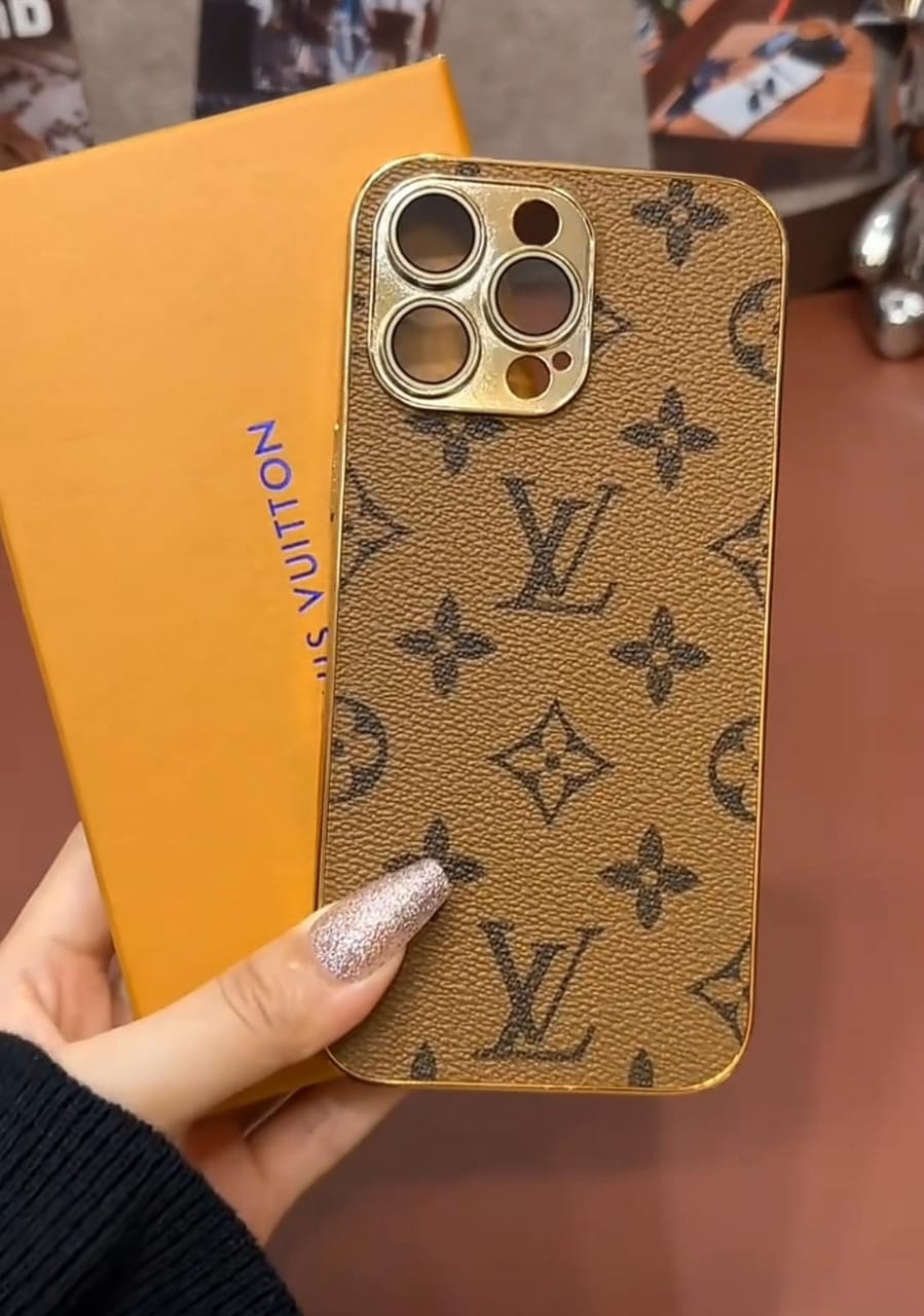 Louis Vuitton-inspired monogram leather cover for iPhone