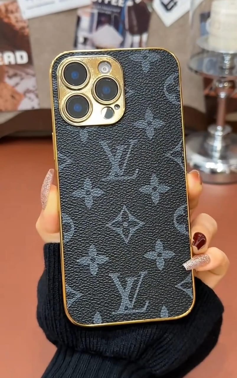 Louis Vuitton-inspired monogram leather cover for iPhone