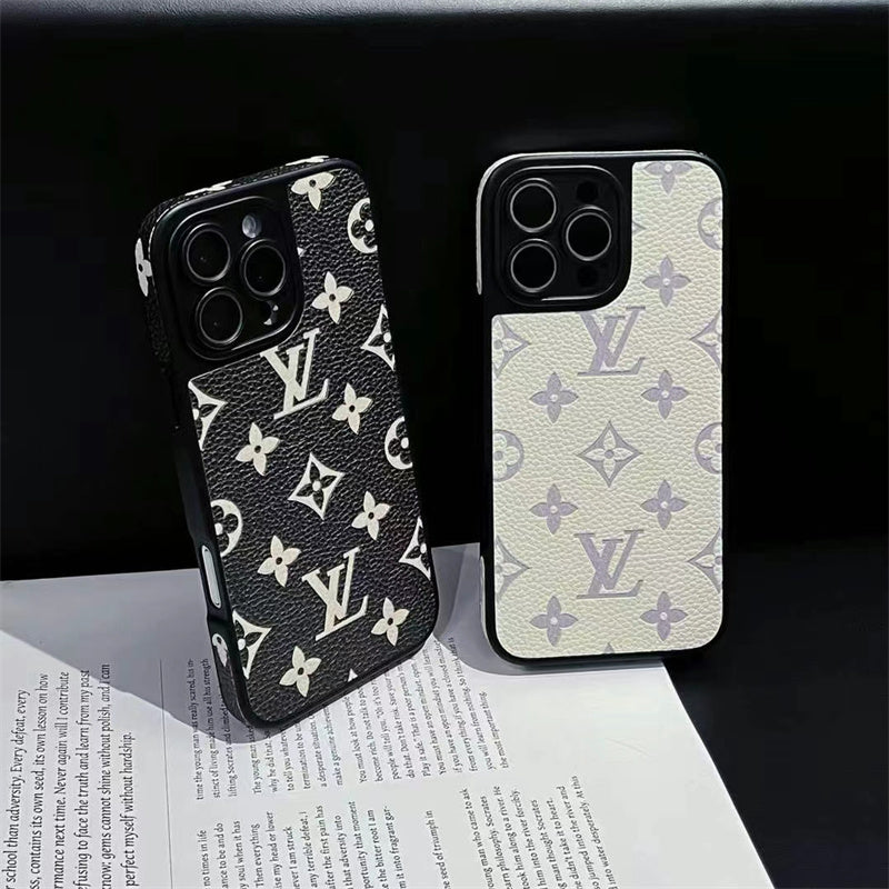 Louis Vuitton-inspired high-contrast monogram iPhone case