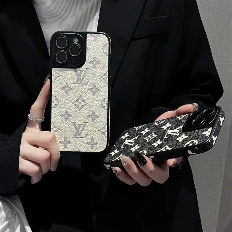 Louis Vuitton-inspired high-contrast monogram iPhone case