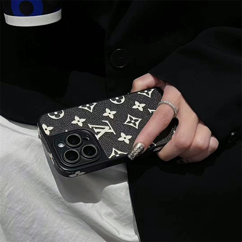 Louis Vuitton-inspired high-contrast monogram iPhone case