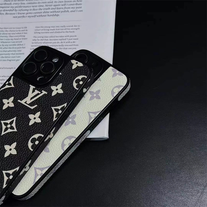 Louis Vuitton-inspired high-contrast monogram iPhone case