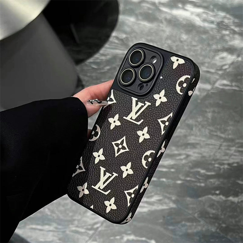 Louis Vuitton-inspired high-contrast monogram iPhone case