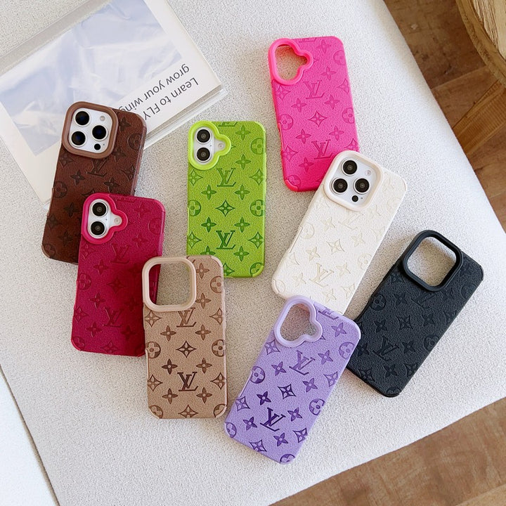 Louis Vuitton-inspired colorful monogram iPhone 16 case