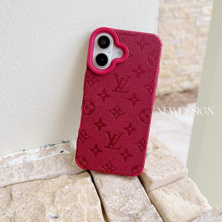Louis Vuitton-inspired colorful monogram iPhone 16 case