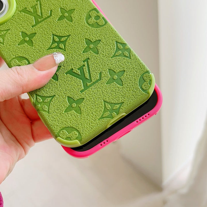 Louis Vuitton-inspired colorful monogram iPhone 16 case