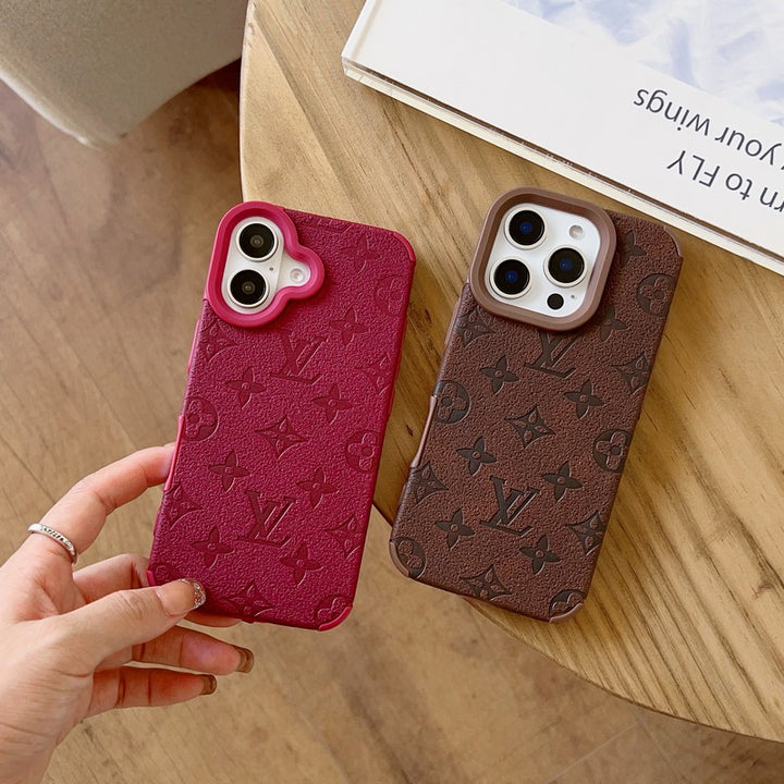 Louis Vuitton-inspired colorful monogram iPhone 16 case
