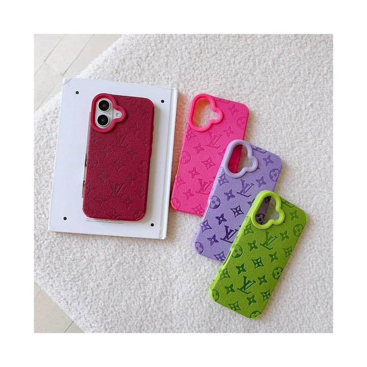 Louis Vuitton-inspired colorful monogram iPhone 16 case