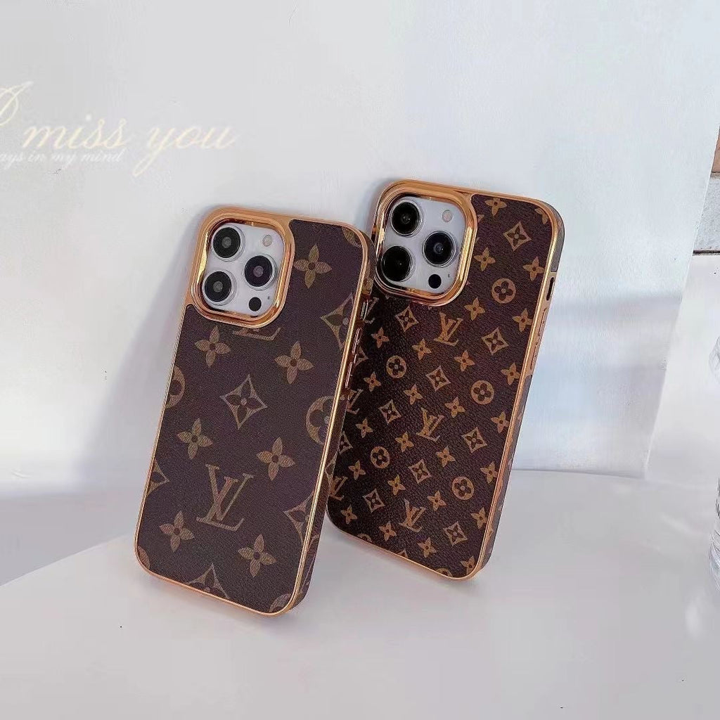Louis Vuitton-inspired classic printed phone case for iPhone