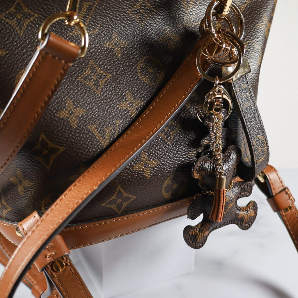 Louis Vuitton-inspired bear key chain bag charm accessory